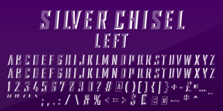 Example font SILVER CHISEL #9